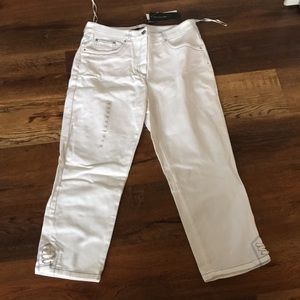 Jones New York Stretch ankle pant size 12 NWT wht